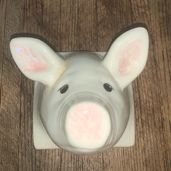 Vintage Pink Nose / Ears ceramic pig wall hanging - Picture 3 of 6